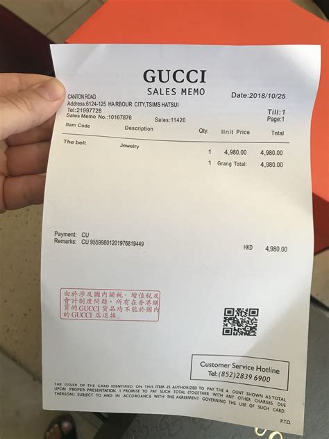 gucci receipt|is a gucci receipt real.